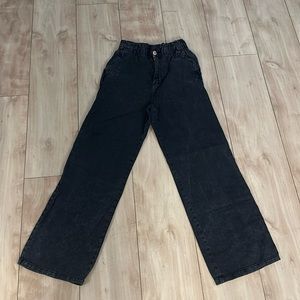 Girls size 14 Wide Leg Pants distressed Black CUTE!!! 🖤 EUC! H&M